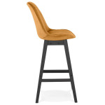 Paris Prix Tabouret De Bar Design "Sezera" 113cm Moutarde & Noir