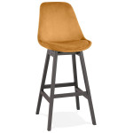 paris prix Tabouret de Bar Design "Sezera" 113cm Moutarde & Noir