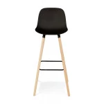 Paris Prix Tabouret De Bar Design "Shawn" 89cm Noir & Naturel