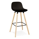 paris prix Tabouret de Bar Design "Shawn" 89cm Noir & Naturel