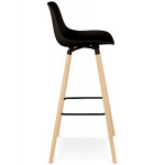 Paris Prix Tabouret De Bar Design "Shawn" 96cm Noir & Naturel