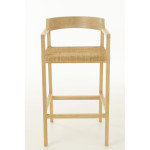 Paris Prix Tabouret De Bar Design "Sungkai" 100cm Naturel