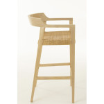 Paris Prix Tabouret De Bar Design "Sungkai" 100cm Naturel