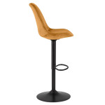 Paris Prix Tabouret De Bar Design "Terano" 123cm Moutarde