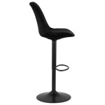 Paris Prix Tabouret De Bar Design "Terano" 123cm Noir