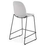 Paris Prix Tabouret De Bar Design Tissu "Molie" 101cm Gris