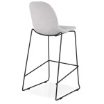 Paris Prix Tabouret De Bar Design Tissu "Molie" 111cm Gris