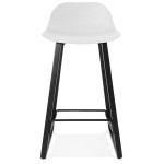 Paris Prix Tabouret De Bar Design "Toki" 87cm Blanc & Noir