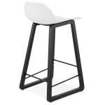 Paris Prix Tabouret De Bar Design "Toki" 87cm Blanc & Noir