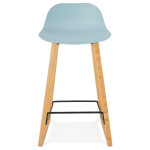 Paris Prix Tabouret De Bar Design "Toki" 87cm Bleu & Naturel