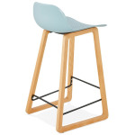 Paris Prix Tabouret De Bar Design "Toki" 87cm Bleu & Naturel