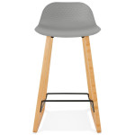 Paris Prix Tabouret De Bar Design "Toki" 87cm Gris & Naturel