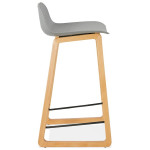 Paris Prix Tabouret De Bar Design "Toki" 87cm Gris & Naturel