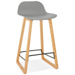 paris prix Tabouret de Bar Design "Toki" 87cm Gris & Naturel