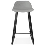 Paris Prix Tabouret De Bar Design "Toki" 87cm Gris & Noir