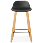 Paris Prix Tabouret De Bar Design "Toki" 87cm Noir & Naturel