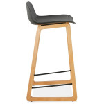 Paris Prix Tabouret De Bar Design "Toki" 87cm Noir & Naturel