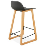 Paris Prix Tabouret De Bar Design "Toki" 87cm Noir & Naturel