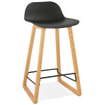 paris prix Tabouret de Bar Design "Toki" 87cm Noir & Naturel