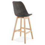 Paris Prix Tabouret De Bar Design "Vars" 113cm Gris & Naturel