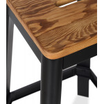 Paris Prix Tabouret De Bar En Bois "Hubert" 65cm Noir
