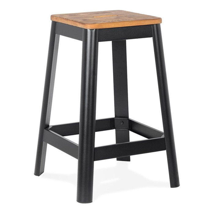 Paris Prix Tabouret De Bar En Bois "Hubert" 65cm Noir