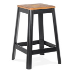 paris prix Tabouret de Bar en Bois "Hubert" 65cm Noir