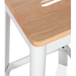 Paris Prix Tabouret De Bar En Bois "Hubert" 75cm Blanc