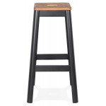 Paris Prix Tabouret De Bar En Bois "Hubert" 75cm Noir