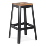 paris prix Tabouret de Bar en Bois "Hubert" 75cm Noir