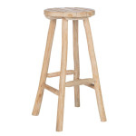 paris prix Tabouret de Bar en Bois "Picnic" 80cm Naturel