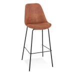 paris prix Tabouret de Bar en Microfibre "Hung" 115cm Marron