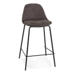 paris prix Tabouret de Bar en Microfibre "Kermit" 89cm Gris Foncé