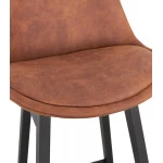 Paris Prix Tabouret De Bar En Microfibre "Rodger" 103cm Marron