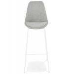Paris Prix Tabouret De Bar En Tissu "Christopher" 115cm Gris & Blanc