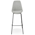 Paris Prix Tabouret De Bar En Tissu "Christopher" 115cm Gris & Noir