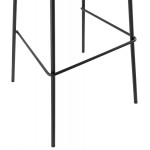 Paris Prix Tabouret De Bar En Tissu "Christopher" 115cm Gris & Noir