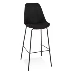 paris prix Tabouret de Bar en Tissu "Christopher" 115cm Noir