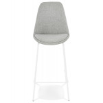 Paris Prix Tabouret De Bar En Tissu "Erich" 105cm Gris & Blanc