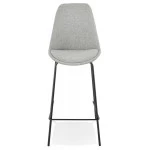 Paris Prix Tabouret De Bar En Tissu "Erich" 105cm Gris & Noir