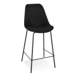 paris prix Tabouret de Bar en Tissu "Erich" 105cm Noir