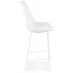 Paris Prix Tabouret De Bar En Tissu "Jeffry" 105cm Blanc