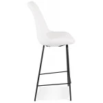 Paris Prix Tabouret De Bar En Tissu "Jeffry" 105cm Blanc & Noir