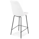 Paris Prix Tabouret De Bar En Tissu "Jeffry" 105cm Blanc & Noir