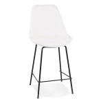 paris prix Tabouret de Bar en Tissu "Jeffry" 105cm Blanc & Noir