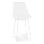 paris prix Tabouret de Bar en Tissu "Jeffry" 105cm Blanc