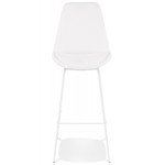 Paris Prix Tabouret De Bar En Tissu "Jeffry" 115cm Blanc