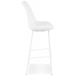 Paris Prix Tabouret De Bar En Tissu "Jeffry" 115cm Blanc