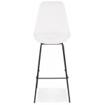 Paris Prix Tabouret De Bar En Tissu "Jeffry" 115cm Blanc & Noir