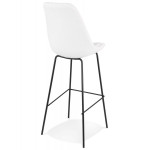 Paris Prix Tabouret De Bar En Tissu "Jeffry" 115cm Blanc & Noir